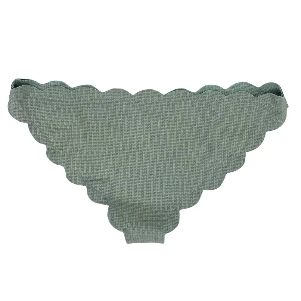 Marysia Swim‎ Women's M Green Antibes Bandeau Bikini Scalloped Strapless NWOT - Picture 7 of 9